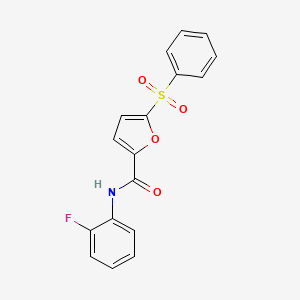 molecular formula C17H12FNO4S B5122782 N-(2-fluorophenyl)-5-(phenylsulfonyl)-2-furamide 
