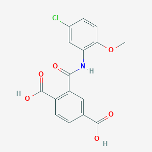 molecular formula C16H12ClNO6 B5122795 2-{[(5-chloro-2-methoxyphenyl)amino]carbonyl}terephthalic acid 