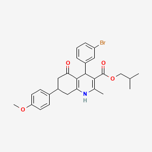 B5122834 isobutyl 4-(3-bromophenyl)-7-(4-methoxyphenyl)-2-methyl-5-oxo-1,4,5,6,7,8-hexahydro-3-quinolinecarboxylate CAS No. 5707-36-8