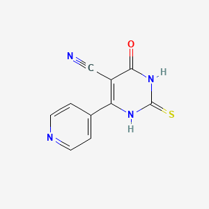 molecular formula C10H6N4OS B5122844 4-hydroxy-2-mercapto-6-pyridin-4-ylpyrimidine-5-carbonitrile 
