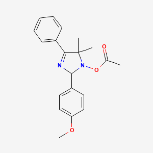 molecular formula C20H22N2O3 B5122856 1-(acetyloxy)-2-(4-methoxyphenyl)-5,5-dimethyl-4-phenyl-2,5-dihydro-1H-imidazole 