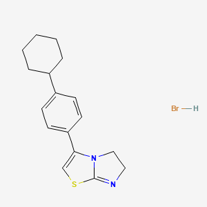 molecular formula C17H21BrN2S B5122861 3-(4-cyclohexylphenyl)-5,6-dihydroimidazo[2,1-b][1,3]thiazole hydrobromide 
