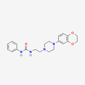 molecular formula C21H26N4O3 B5122868 N-{2-[4-(2,3-dihydro-1,4-benzodioxin-6-yl)-1-piperazinyl]ethyl}-N'-phenylurea 