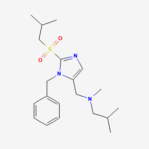 molecular formula C20H31N3O2S B5122874 N-{[1-benzyl-2-(isobutylsulfonyl)-1H-imidazol-5-yl]methyl}-N,2-dimethyl-1-propanamine 