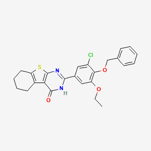 molecular formula C25H23ClN2O3S B5122906 2-[4-(benzyloxy)-3-chloro-5-ethoxyphenyl]-5,6,7,8-tetrahydro[1]benzothieno[2,3-d]pyrimidin-4(3H)-one 