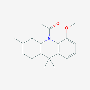 molecular formula C19H27NO2 B5122910 10-acetyl-5-methoxy-3,9,9-trimethyl-1,2,3,4,4a,9,9a,10-octahydroacridine 