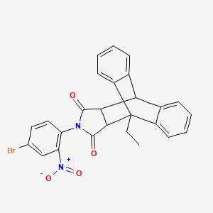 17-(4-bromo-2-nitrophenyl)-1-ethyl-17-azapentacyclo[6.6.5.0~2,7~.0~9,14~.0~15,19~]nonadeca-2,4,6,9,11,13-hexaene-16,18-dione