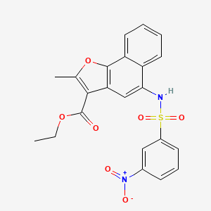 molecular formula C22H18N2O7S B5122997 ethyl 2-methyl-5-{[(3-nitrophenyl)sulfonyl]amino}naphtho[1,2-b]furan-3-carboxylate 
