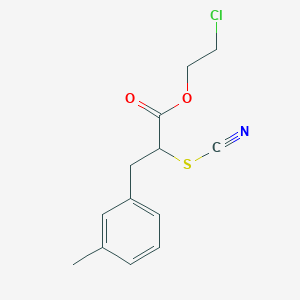 molecular formula C13H14ClNO2S B5123006 2-chloroethyl 3-(3-methylphenyl)-2-thiocyanatopropanoate 
