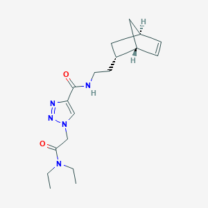 molecular formula C18H27N5O2 B5123013 N-{2-[(1S*,2S*,4S*)-bicyclo[2.2.1]hept-5-en-2-yl]ethyl}-1-[2-(diethylamino)-2-oxoethyl]-1H-1,2,3-triazole-4-carboxamide 