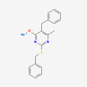 sodium 5-benzyl-2-(benzylthio)-6-methyl-4-pyrimidinolate