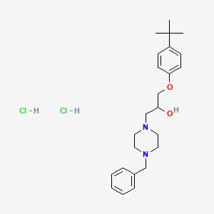 molecular formula C24H36Cl2N2O2 B5123028 1-(4-benzyl-1-piperazinyl)-3-(4-tert-butylphenoxy)-2-propanol dihydrochloride 
