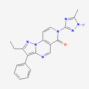 molecular formula C20H17N7O B5123033 2-ethyl-7-(5-methyl-4H-1,2,4-triazol-3-yl)-3-phenylpyrazolo[1,5-a]pyrido[3,4-e]pyrimidin-6(7H)-one 