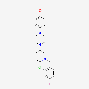 molecular formula C23H29ClFN3O B5123041 1-[1-(2-chloro-4-fluorobenzyl)-3-piperidinyl]-4-(4-methoxyphenyl)piperazine 