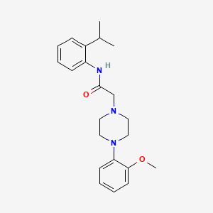 molecular formula C22H29N3O2 B5123054 N-(2-isopropylphenyl)-2-[4-(2-methoxyphenyl)-1-piperazinyl]acetamide 