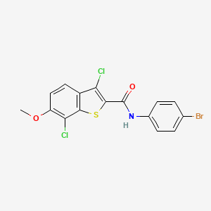 molecular formula C16H10BrCl2NO2S B5123074 N-(4-bromophenyl)-3,7-dichloro-6-methoxy-1-benzothiophene-2-carboxamide 