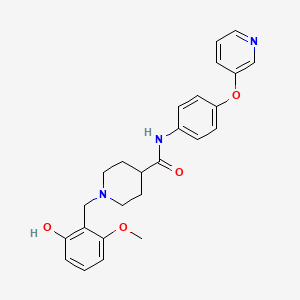 1-(2-hydroxy-6-methoxybenzyl)-N-[4-(3-pyridinyloxy)phenyl]-4-piperidinecarboxamide
