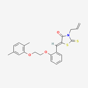 molecular formula C23H23NO3S2 B5123083 3-allyl-5-{2-[2-(2,5-dimethylphenoxy)ethoxy]benzylidene}-2-thioxo-1,3-thiazolidin-4-one 