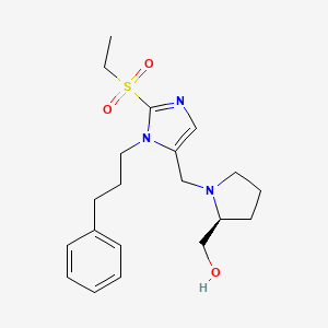 molecular formula C20H29N3O3S B5123105 ((2S)-1-{[2-(ethylsulfonyl)-1-(3-phenylpropyl)-1H-imidazol-5-yl]methyl}-2-pyrrolidinyl)methanol 