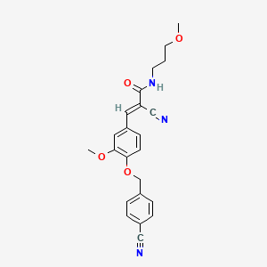 molecular formula C23H23N3O4 B5123114 2-cyano-3-{4-[(4-cyanobenzyl)oxy]-3-methoxyphenyl}-N-(3-methoxypropyl)acrylamide 