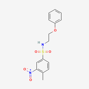 molecular formula C15H16N2O5S B5123136 4-methyl-3-nitro-N-(2-phenoxyethyl)benzenesulfonamide 