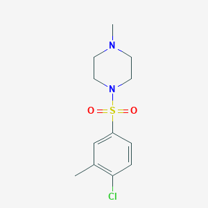 molecular formula C12H17ClN2O2S B512314 1-[(4-Chloro-3-methylphenyl)sulfonyl]-4-methylpiperazine CAS No. 325813-86-3