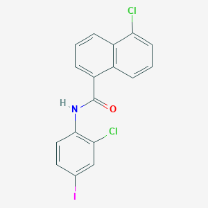 molecular formula C17H10Cl2INO B5123140 5-chloro-N-(2-chloro-4-iodophenyl)-1-naphthamide 