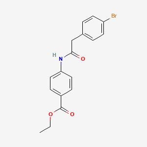 molecular formula C17H16BrNO3 B5123148 ethyl 4-{[(4-bromophenyl)acetyl]amino}benzoate CAS No. 6119-09-1