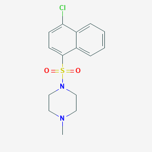molecular formula C15H17ClN2O2S B512315 1-(4-Chloronaphthalen-1-yl)sulfonyl-4-methylpiperazine CAS No. 325812-53-1