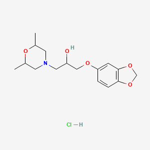 molecular formula C16H24ClNO5 B5123150 1-(1,3-benzodioxol-5-yloxy)-3-(2,6-dimethyl-4-morpholinyl)-2-propanol hydrochloride 