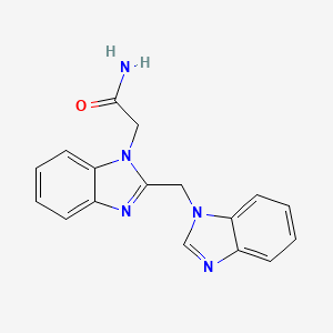 molecular formula C17H15N5O B5123158 2-[2-(1H-benzimidazol-1-ylmethyl)-1H-benzimidazol-1-yl]acetamide 