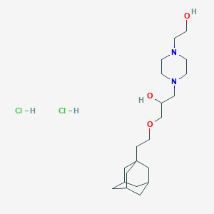 molecular formula C21H40Cl2N2O3 B5123163 1-[2-(1-adamantyl)ethoxy]-3-[4-(2-hydroxyethyl)-1-piperazinyl]-2-propanol dihydrochloride 