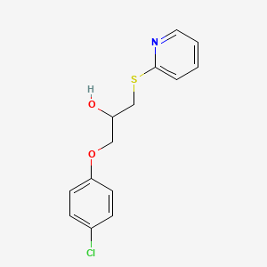molecular formula C14H14ClNO2S B5123195 1-(4-chlorophenoxy)-3-(2-pyridinylthio)-2-propanol 