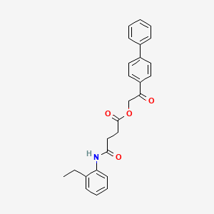 molecular formula C26H25NO4 B5123200 2-(4-biphenylyl)-2-oxoethyl 4-[(2-ethylphenyl)amino]-4-oxobutanoate 