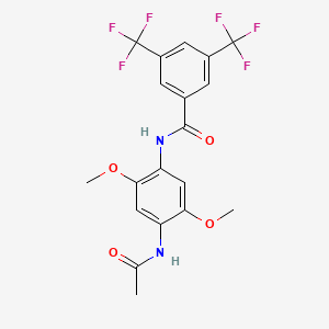 molecular formula C19H16F6N2O4 B5123210 N-[4-(acetylamino)-2,5-dimethoxyphenyl]-3,5-bis(trifluoromethyl)benzamide 