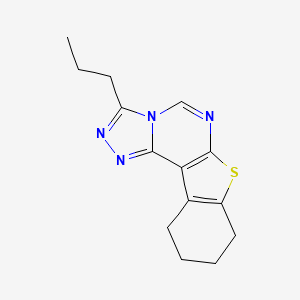molecular formula C14H16N4S B5123241 3-propyl-8,9,10,11-tetrahydro[1]benzothieno[3,2-e][1,2,4]triazolo[4,3-c]pyrimidine 