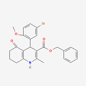 benzyl 4-(5-bromo-2-methoxyphenyl)-2-methyl-5-oxo-1,4,5,6,7,8-hexahydro-3-quinolinecarboxylate