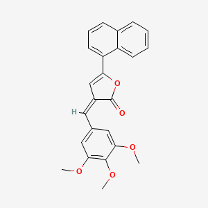 molecular formula C24H20O5 B5123267 5-(1-naphthyl)-3-(3,4,5-trimethoxybenzylidene)-2(3H)-furanone 