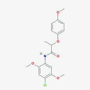 molecular formula C18H20ClNO5 B5123278 N-(4-chloro-2,5-dimethoxyphenyl)-2-(4-methoxyphenoxy)propanamide 