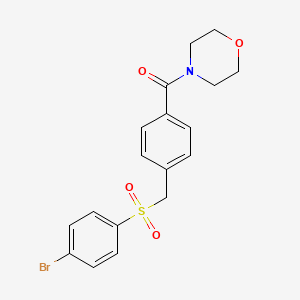 molecular formula C18H18BrNO4S B5123285 4-(4-{[(4-bromophenyl)sulfonyl]methyl}benzoyl)morpholine 
