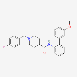 molecular formula C26H27FN2O2 B5123337 1-(4-fluorobenzyl)-N-(3'-methoxy-2-biphenylyl)-4-piperidinecarboxamide 