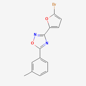 molecular formula C13H9BrN2O2 B5123346 3-(5-bromo-2-furyl)-5-(3-methylphenyl)-1,2,4-oxadiazole 
