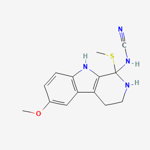 molecular formula C14H16N4OS B5123359 [6-methoxy-1-(methylthio)-2,3,4,9-tetrahydro-1H-beta-carbolin-1-yl]cyanamide 