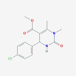 molecular formula C14H15ClN2O3 B5123397 methyl 4-(4-chlorophenyl)-1,6-dimethyl-2-oxo-1,2,3,4-tetrahydro-5-pyrimidinecarboxylate CAS No. 5612-91-9
