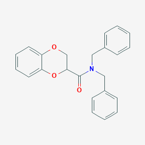 N,N-dibenzyl-2,3-dihydro-1,4-benzodioxine-2-carboxamide