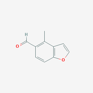 molecular formula C10H8O2 B051234 5-Benzofurancarboxaldehyde, 4-methyl- CAS No. 119795-37-8