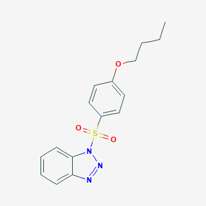 molecular formula C16H17N3O3S B512342 1-(4-Butoxyphenyl)sulfonylbenzotriazole CAS No. 311782-36-2