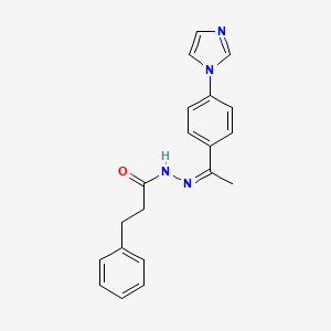 molecular formula C20H20N4O B5123427 N'-{1-[4-(1H-imidazol-1-yl)phenyl]ethylidene}-3-phenylpropanohydrazide 