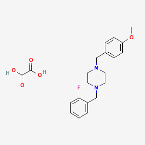 molecular formula C21H25FN2O5 B5123455 1-(2-fluorobenzyl)-4-(4-methoxybenzyl)piperazine oxalate 