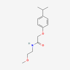 molecular formula C14H21NO3 B5123463 2-(4-isopropylphenoxy)-N-(2-methoxyethyl)acetamide 